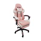 Cadeira Gamer Stillus Oficial Apoio Pés Branco/rosa