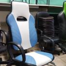 Cadeira Gamer Word Premium Azul e Branco C/ Descanso