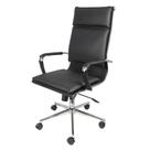 Cadeira Giratória Alta Office Soft em PU Preto Base Rodízio Cromado