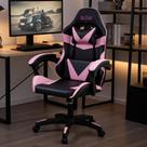 Cadeira Giratória Gamer KL1 - Preto e Rosa