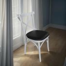 Cadeira Gisacompany Aço Carbono Preto, Branco, Assento Bege e Preto em Corano com Encosto X 1 Unidade Cadeira Gisacompany Aço Carbono Preto, Branco, Assento Bege e Preto em Corano com Encosto X 1 Unidade