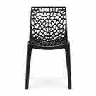 Cadeira Gruvyer Preta Design Ergonômico Polipropileno Interna Externa 140kg Cadeira Gruvyer Preta Design Ergonômico Polipropileno Interna Externa 140kg