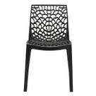 Cadeira Gruvyer Preta Design Ergonômico Polipropileno Interna Externa 140kg