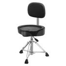 Cadeira hidráulica acolchoada Drum Throne Augioth com encosto preta