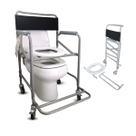 Cadeira Higiênica de Banho Dobrável Dellamed D30 Aço Carbono Suporte 100kg, Ideal para Idosos e Mobilidade Reduzida