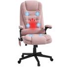 Cadeira HOMCOM com Massagem Vibratória de 6 Pontos e Aquecimento Rosa Cadeira HOMCOM com Massagem Vibratória de 6 Pontos e Aquecimento Rosa