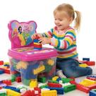 Cadeira Infantil Brinquedo Blocos 24/48pç Bebe Menino Menina