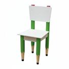 Cadeira Infantil Lápis Verde Assento E Encosto Brancos Para Estudos E Desenhos Mobília Decor
