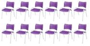 Cadeira Iso Base Branco Escola, Escritório Violeta Kit 12 Un Cadeira Iso Base Branco Escola, Escritório Violeta Kit 12 Un