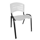 Cadeira Iso Plástica Empilhavel Fixa Para Escritório Escola Igreja Salão Branca Cadeira Iso Plástica Empilhavel Fixa Para Escritório Escola Igreja Salão Branca