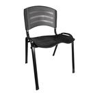 Cadeira Iso Plástica Empilhavel Fixa Para Escritório Escola Igreja Salão Preta Cadeira Iso Plástica Empilhavel Fixa Para Escritório Escola Igreja Salão Preta