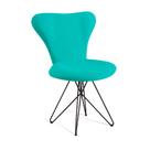 Cadeira Jacobsen Base Butterfly - Azul Turquesa