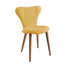 Cadeira Jacobsen Linho Amarelo 82x53x51 cm Daf Mobiliário