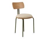 Cadeira Jade Verde Musgo e Off White Cadeira Jade Verde Musgo e Off White