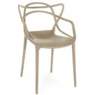 Cadeira Jantar Allegra Bege: Design moderno, estrutura resistente e assento confortável