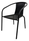 Cadeira Jardim Aco E Fibra Cinza 72x53cm 120kg