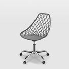 Cadeira Kayla Office Cromado Cx 1 Cinza brasão Cadeira Kayla Office Cromado Cx 1 Cinza brasão