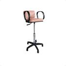 Cadeira Kids Para Cortes Infantil Crianças Para Salão de Beleza Cabeleireiro e Barbearia Suporte para Cadeira Baby Bank Altura Ideal Cor Rose Gold