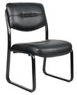Cadeira lateral Boss Office Products Leather Sled Base preta Cadeira lateral Boss Office Products Leather Sled Base preta