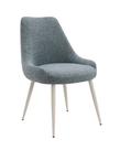Cadeira lateral estofada Acme Laela Blue Bone White Set 2