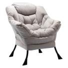 Cadeira Lazy HollyHome Comfy Accent Lounge texturizada em cinza
