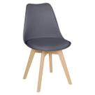 Cadeira Leda Eames jantar cozinha com assento estofado - Fendi