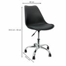 Cadeira Leda Office Luisa Saarinen Estofada Base Giratória Cromada