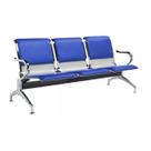 Cadeira Longarina para Recepão Tipo Aeroporto com 3 lugares com Estofado Azul Cadeira Longarina para Recepão Tipo Aeroporto com 3 lugares com Estofado Azul