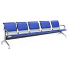 Cadeira Longarina para Recepção Tipo Aeroporto com 5 lugares com Estofado Azul Cadeira Longarina para Recepção Tipo Aeroporto com 5 lugares com Estofado Azul