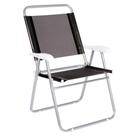 Cadeira Master Plus Aluminio Preta - Mor