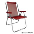 Cadeira Max Alumínio Praia Piscina Camping Até 140 Kg - Zaka
