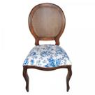 Cadeira Medalhão Estampada -Sem Braço com Palha - Tommy Design
