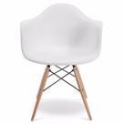 Cadeira Melbourne Eiffel Charles Eames Base Madeira - Branca - Factus Cadeira Melbourne Eiffel Charles Eames Base Madeira - Branca - Factus