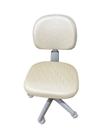 Cadeira Mocho Bege Ergonômica Profissional Rosa Encosto Regulável Base Ferro Dentista Podologia Manicure Estética