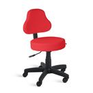 Cadeira Mocho Encosto Alto Giratória material sintético Lux Cor:Vermelho