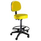 Cadeira Mocho Estética Alto Secretária / AMARELO
