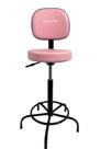 Cadeira mocho/secretária caixa alta base fixa corano rosa BB Cadeira mocho/secretária caixa alta base fixa corano rosa BB