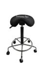 Cadeira mocho sela alta tatoo e cílios cromada 65cm 75cm alta suede - veludo preto