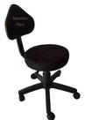 Cadeira Mocho Verona - regulagem de altura a gás - base com rodízio suede preto