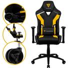 Cadeira Modelo Gamer Para Escritório Alto Conforto Com Apoio de Lombar e Pescoço Suporta Até 120Kg Encosto Reclinável 135 Base de Metal e Giratória Cor Amarela