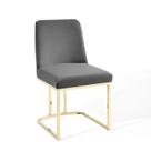 Cadeira Modway Amplify Velvet Gold Sled Base 56x48x81 cm