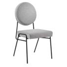 Cadeira Modway Craft Lateral estofada preta cinza 47x56x90cm