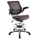 Cadeira Modway EEI-211-BRN para Desenho com Descanso de Braço Rebatível Marrom