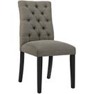 Cadeira Modway Mo-Duchess em tecido tufado Parsons Granite