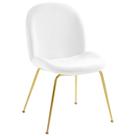 Cadeira Modway Scoop Velvet White Gold Aço Inoxidável 58x54x85cm Cadeira Modway Scoop Velvet White Gold Aço Inoxidável 58x54x85cm