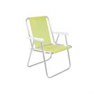 Cadeira mor alta aluminio amarela neon