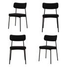 Cadeira Mynna Fixa C/4 Pes 525 X 470 X 790 Mm C/4 Un. Preto Preto