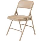 Cadeira National Public Seating 1200 Series acolchoada dobrável bege