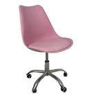 Cadeira Office Base Cromada Com Rodizio Giratória Saarinen Rosa Cadeira Office Base Cromada Com Rodizio Giratória Saarinen Rosa