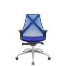 Cadeira Office Bix Tela Azul Assento Aero Azul Autocompensador Base Alumínio 95cm - 63974